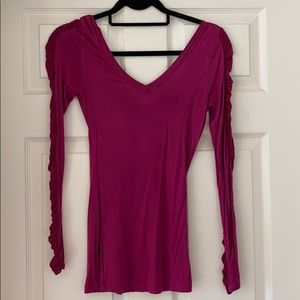 Bebe deep raspberry long sleeve top
